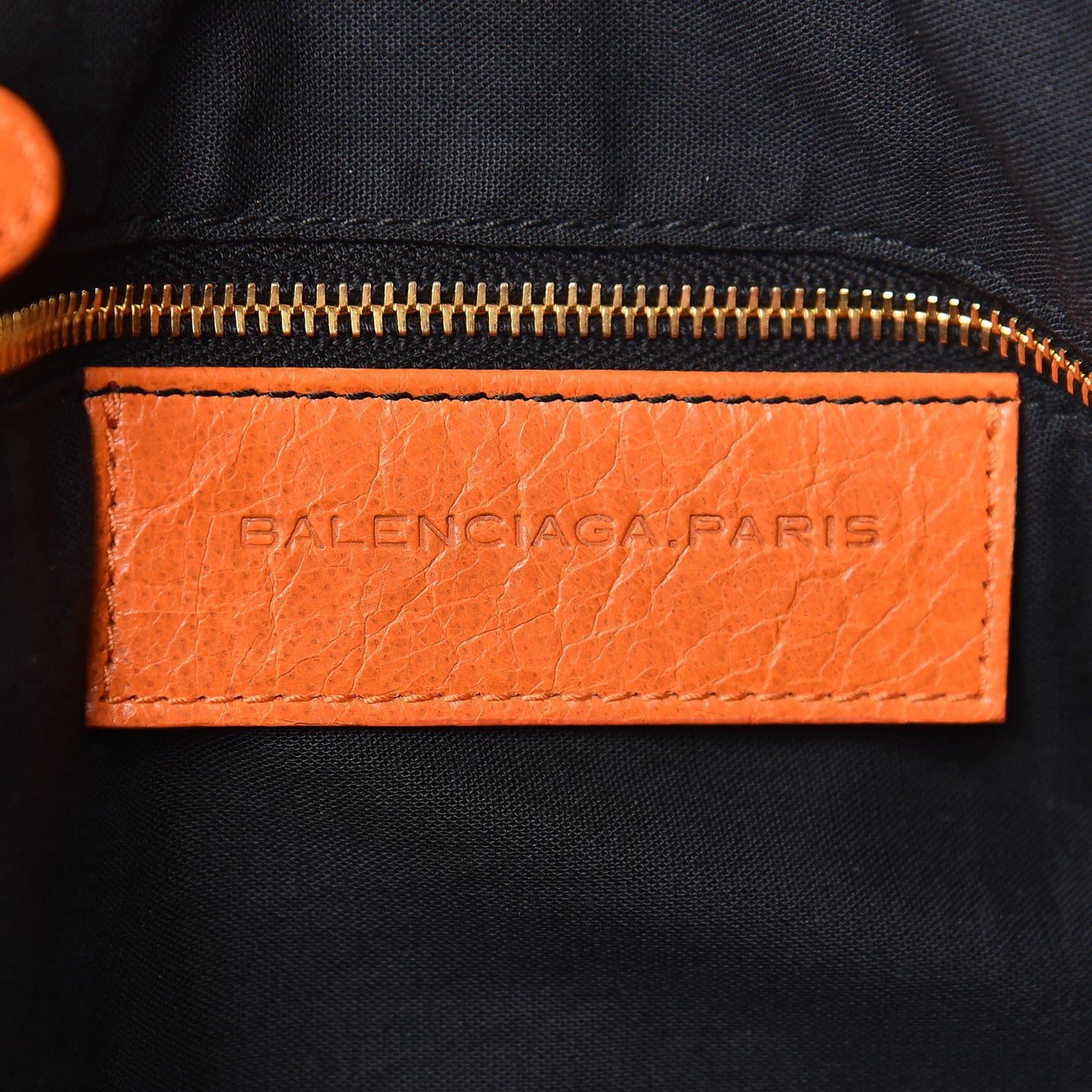 Agneau Giant 12 Gold Hardware Work Tangerine
