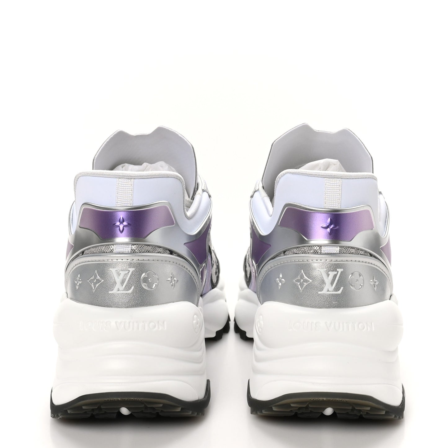 Monogram Calfskin Run 55 Sneakers 39.5 Lilac