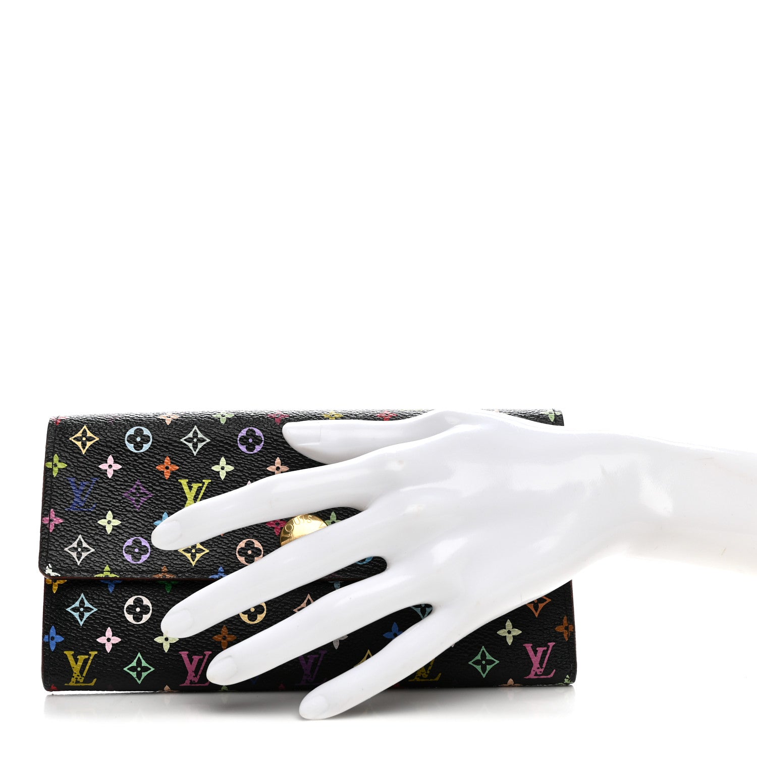 Louis Vuitton Monogram Multicolor Sarah Wallet Black Grenade 2 of 8
