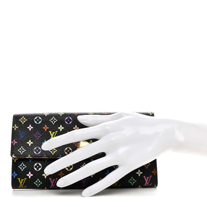 Louis Vuitton Monogram Multicolor Sarah Wallet Black Grenade 2 of 8