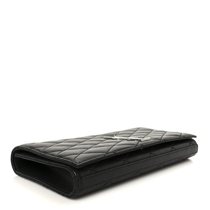 Saint Laurent Lambskin Quilted Kate Clutch Black 4 of 9