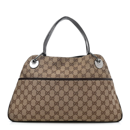 Gucci Monogram Medium Eclipse Shoulder Bag Dark Brown 1 of 4