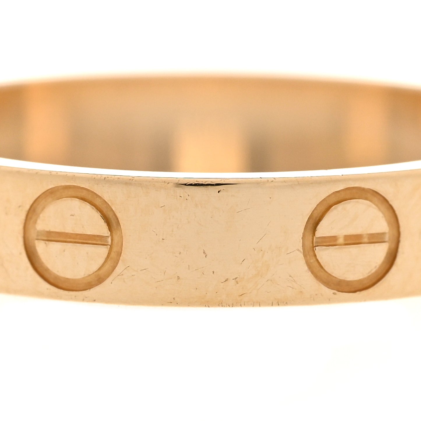 18K Yellow Gold 3.5mm LOVE Wedding Band Ring 56 7.5
