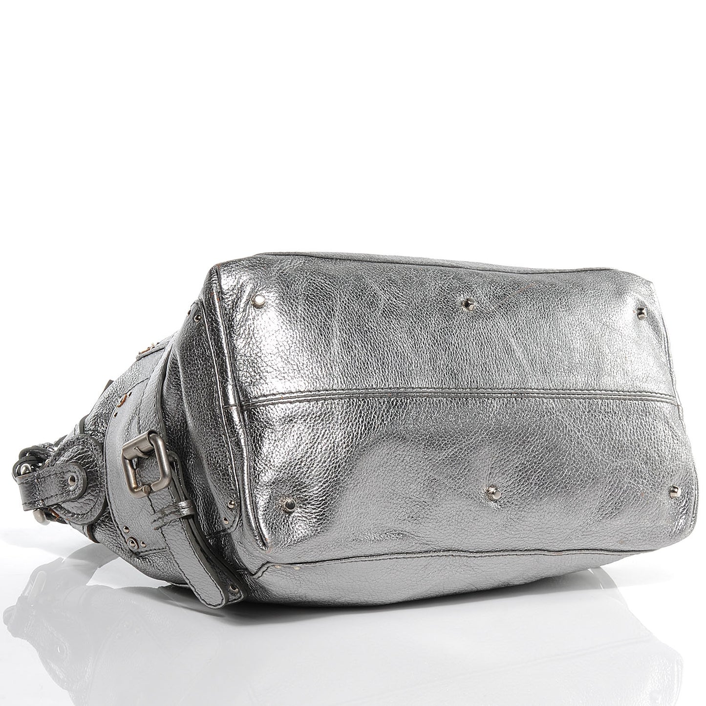 Leather Paddington Hobo Silver