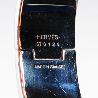 Hermes Enamel Wide Clic Clac H Bracelet PM Blanc Veronese 4 of 5