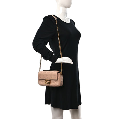 Fendi Nappa Small FF Embossed Midi Chain Baguette Light Rose 2 of 8