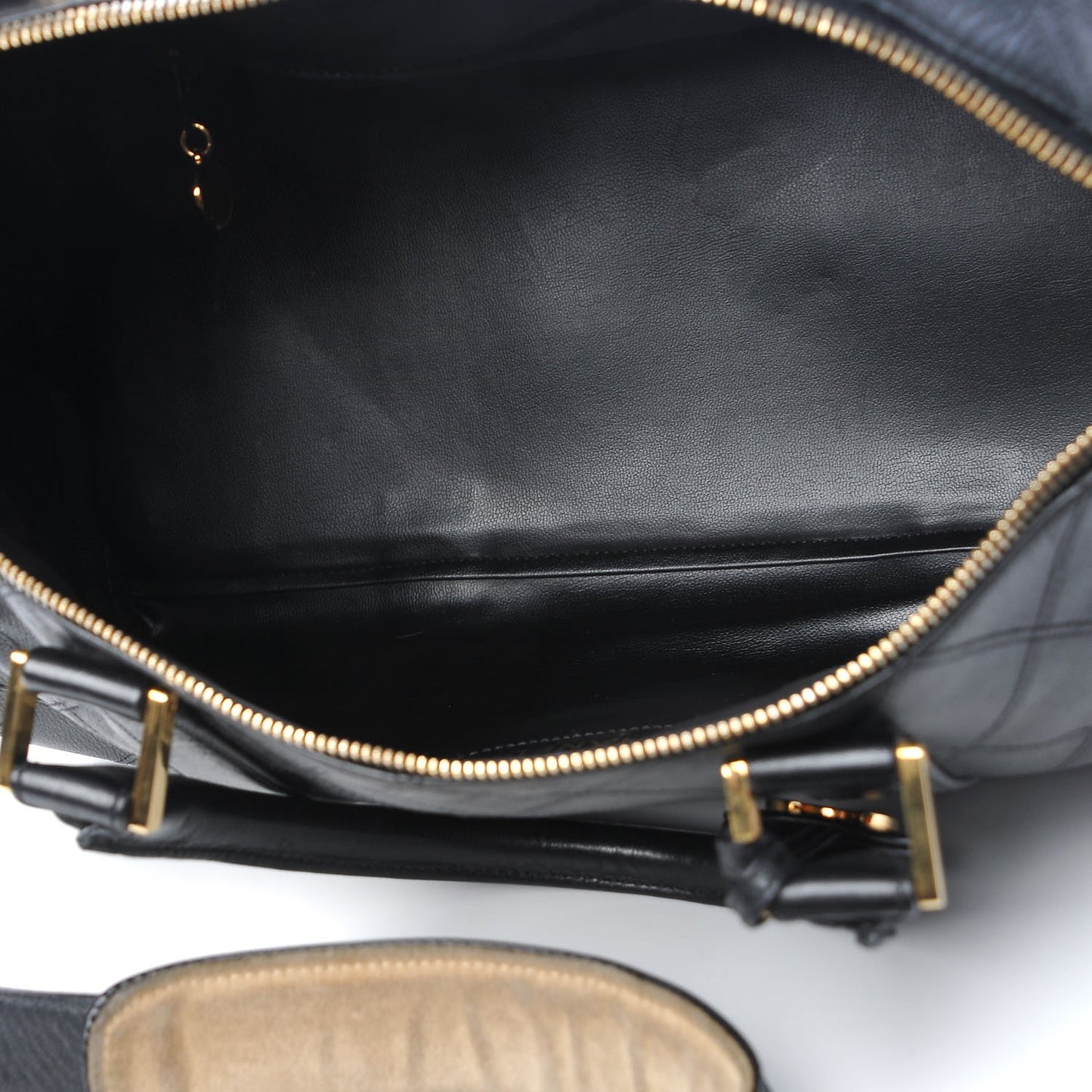 Calfskin Stitched CC Boston Black