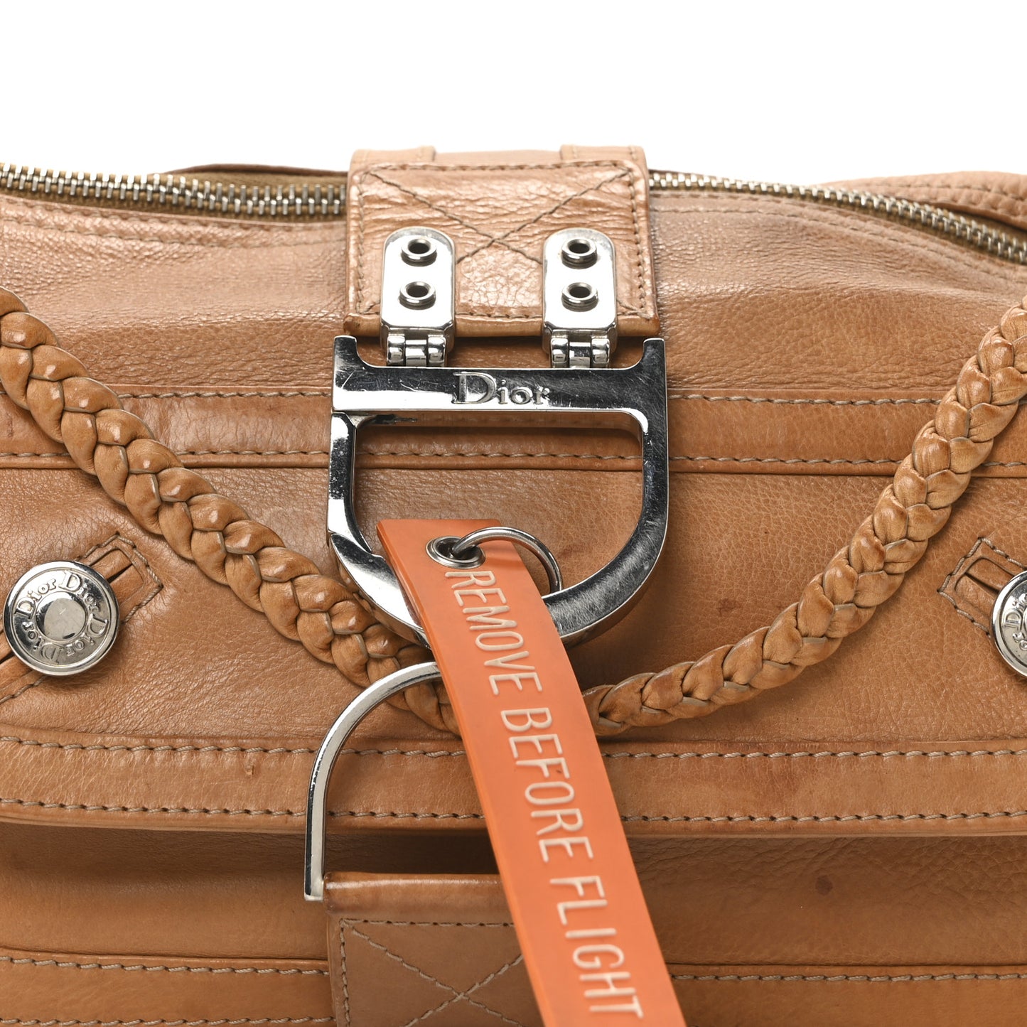 Calfskin Flight East West Bag Camel