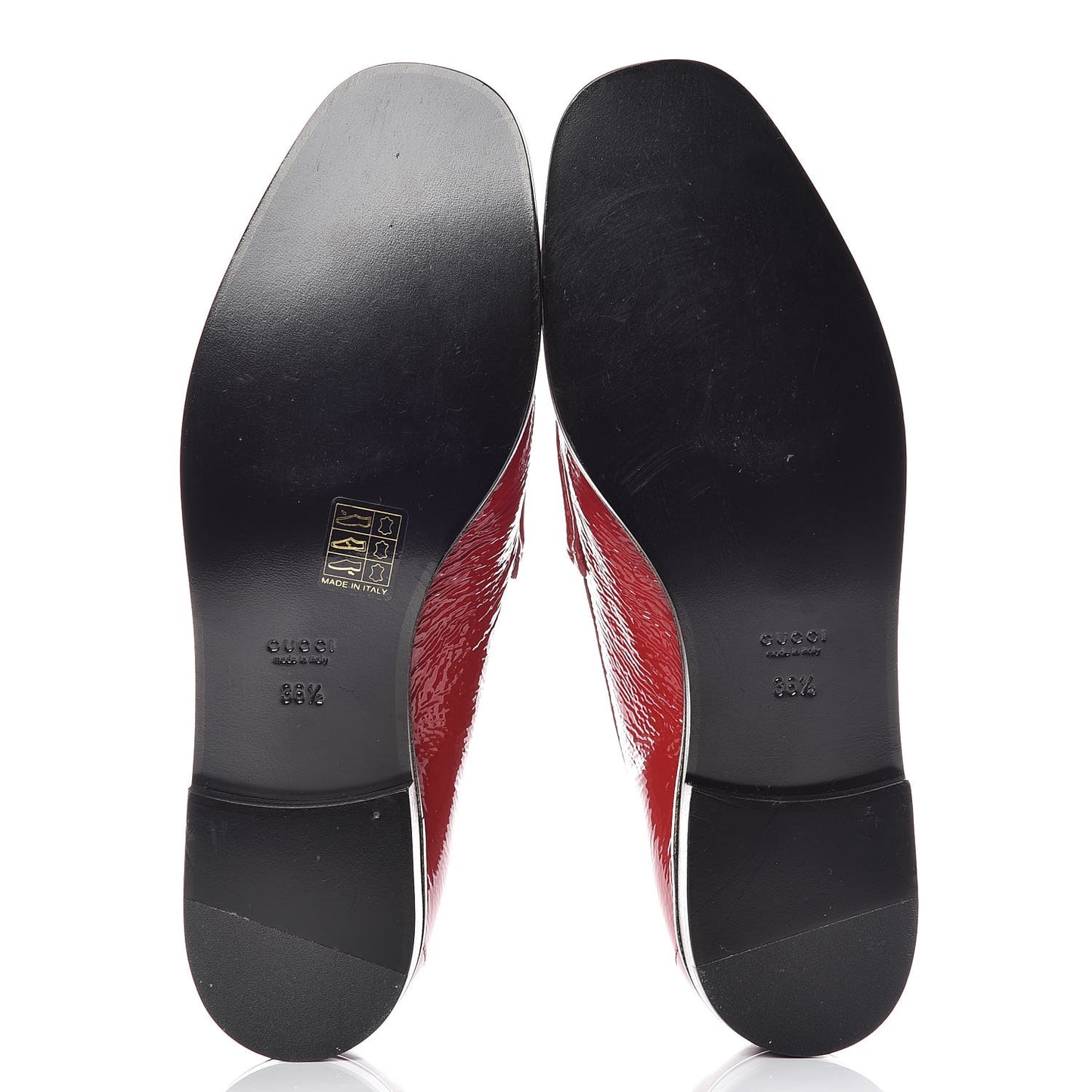 Naplack Patent Horsebit Banks Loafers 36.5 Red