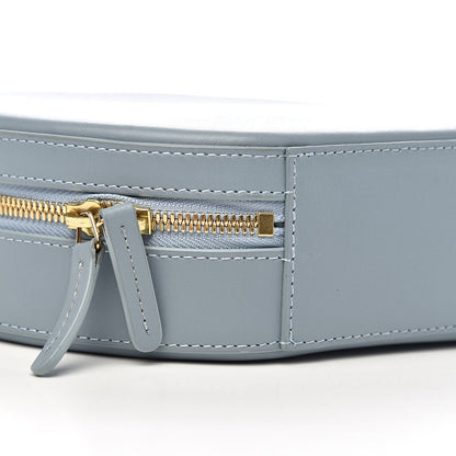 Mansur Gavriel Calfskin Circle Crossbody Bag Grey Blue 8 of 9