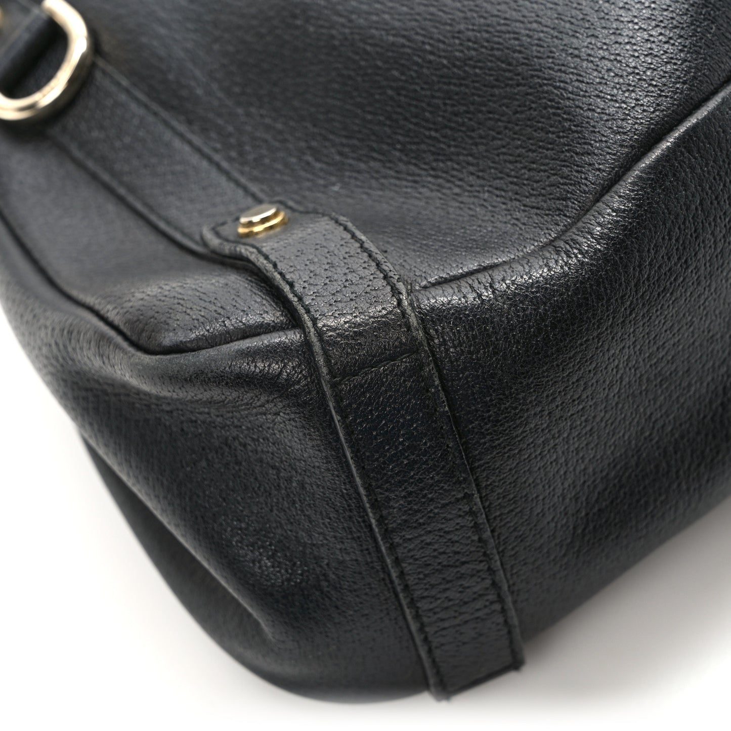 Calfskin Medium Abbey Shoulder Bag Black