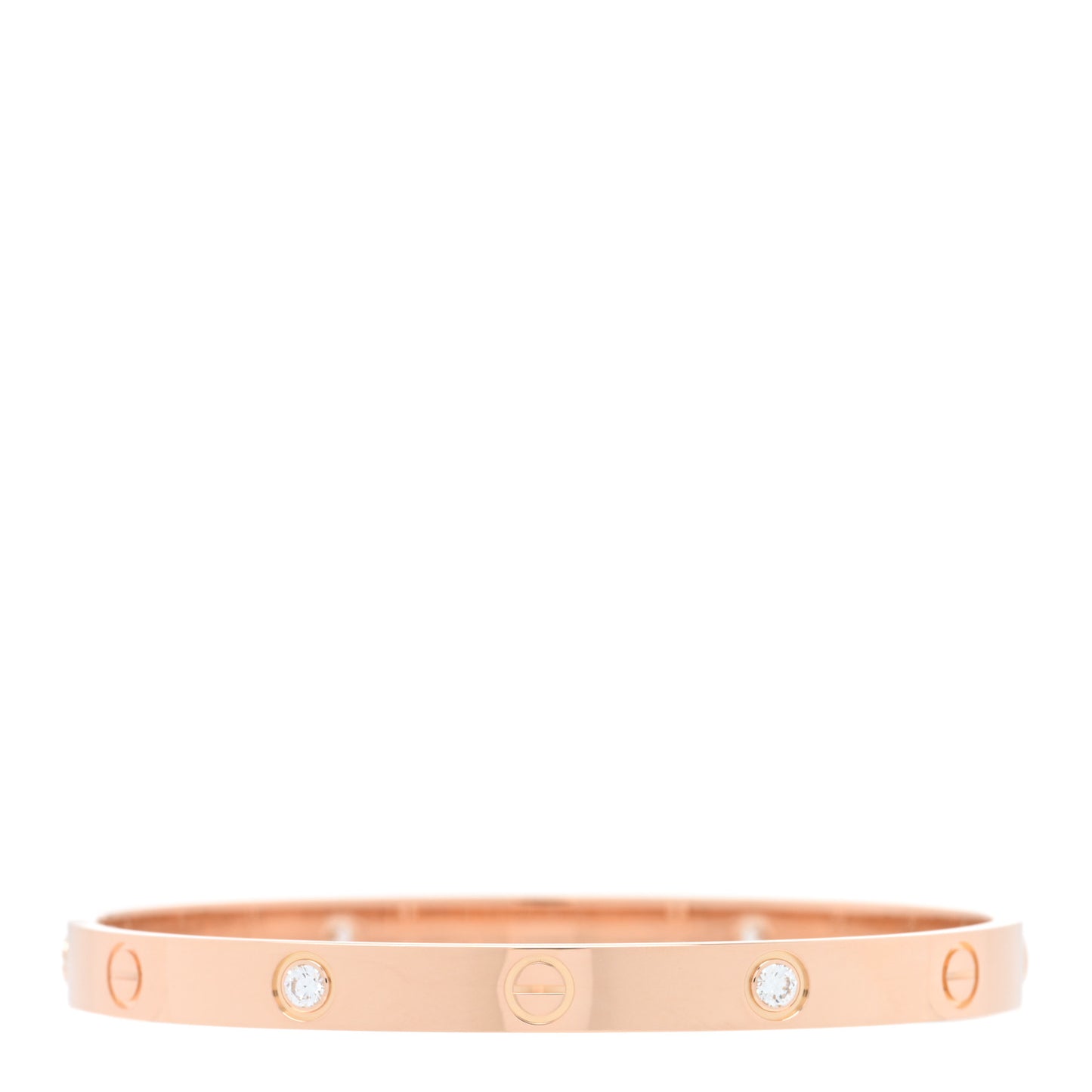 18K Pink Gold 4 Diamond LOVE Bracelet 18