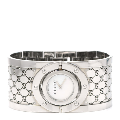 Gucci Stainless Steel Mother of Pearl 33mm Twirl Quartz Watch 2 of 5