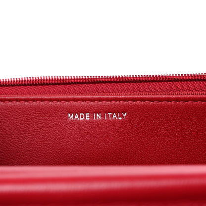 Chanel Lambskin Quilted Wallet On Chain WOC Red 7 of 11