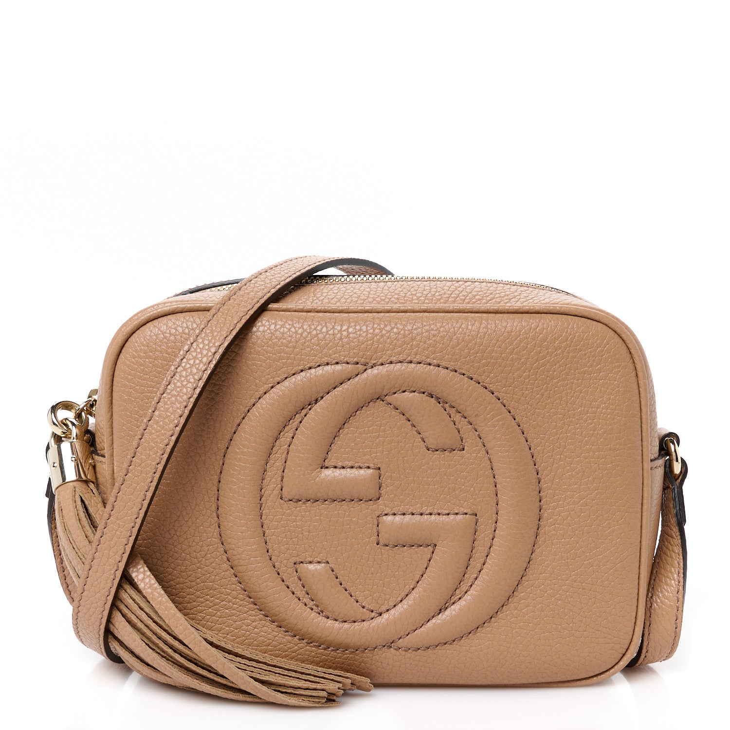 Gucci Pebbled Calfskin Small Soho Disco Bag Camelia 1 of 11