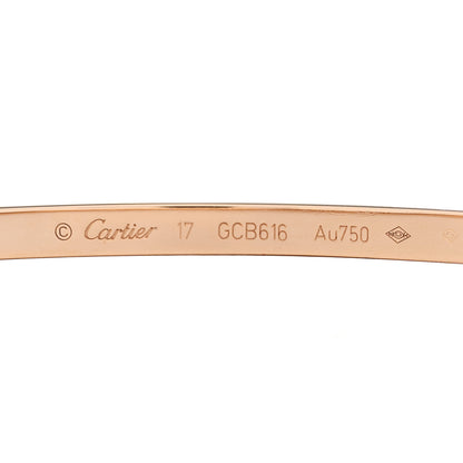 Cartier 18K Pink Gold Small LOVE Bracelet 17 3 of 5