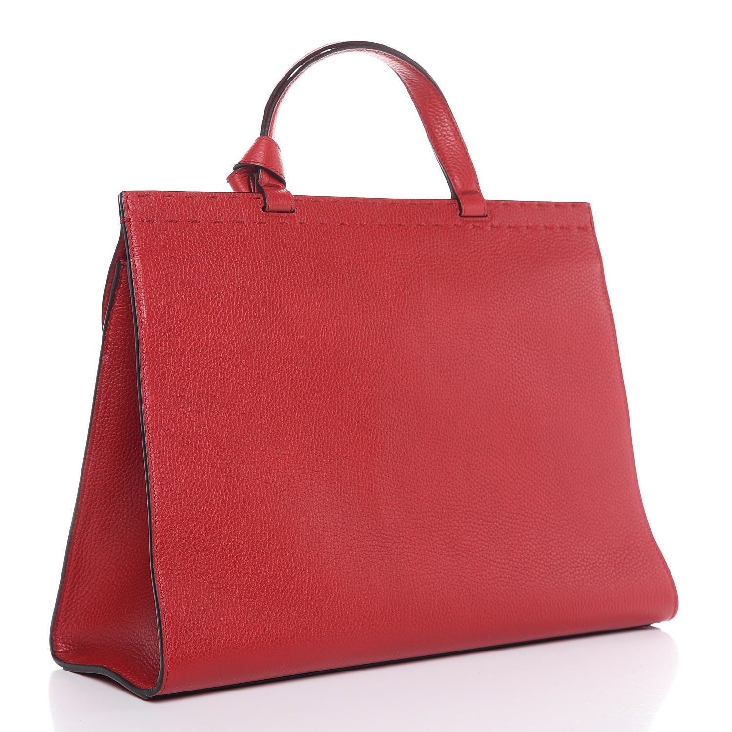 Gucci Calfskin Medium GG Marmont Top Handle Bag Vulcanic Red 3 of 7