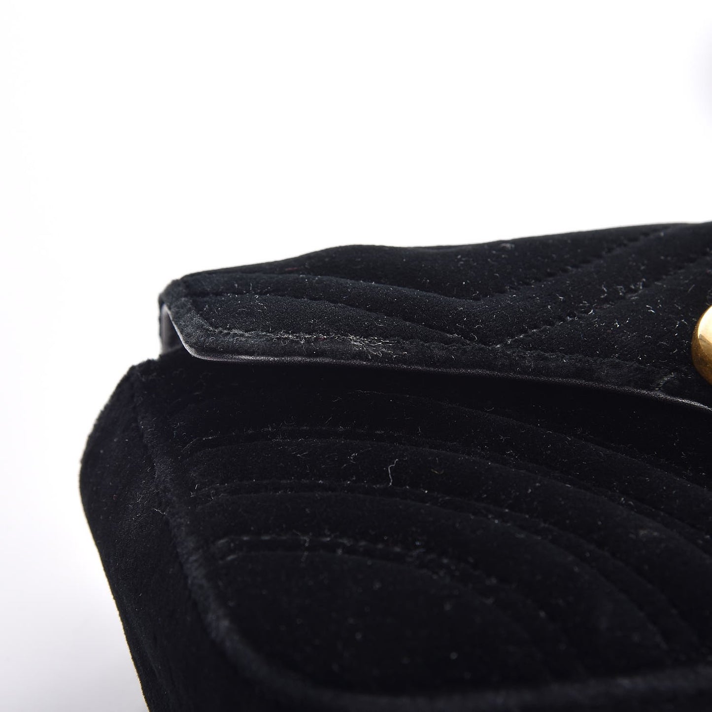 Velvet Matelasse Mini GG Marmont Shoulder Bag Black