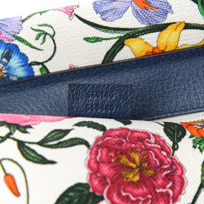 Gucci Canvas Large Flora Tote Navy Multicolor 7 of 10