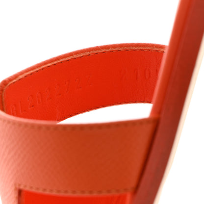 Hermes Epsom Oran Sandals 35 Orange Poppy 6 of 9