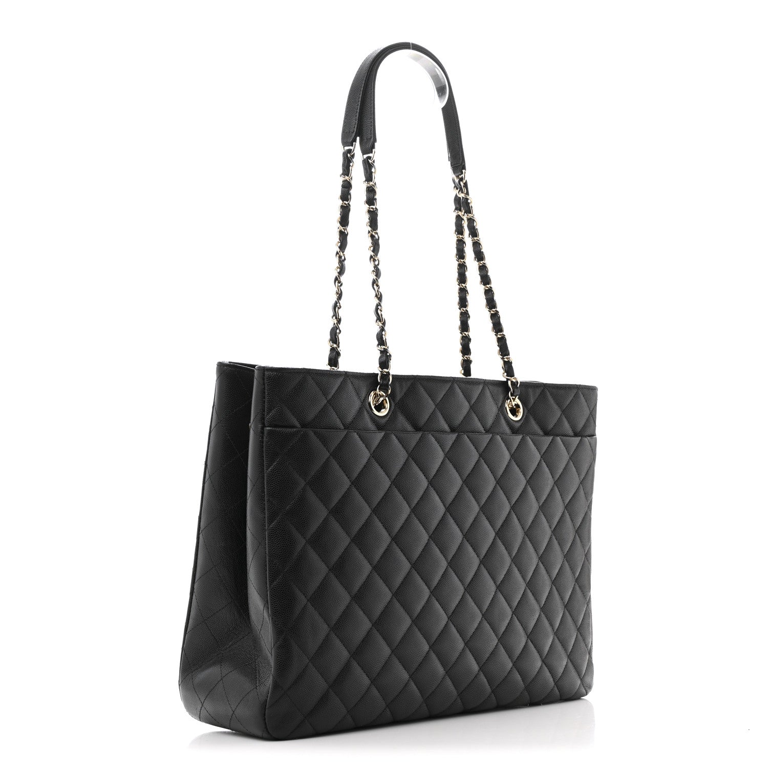 Chanel Caviar Quilted Large Shopping Tote Black 3 of 13