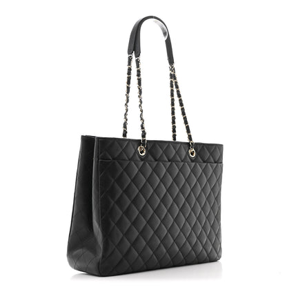 Chanel Caviar Quilted Large Shopping Tote Black 3 of 13