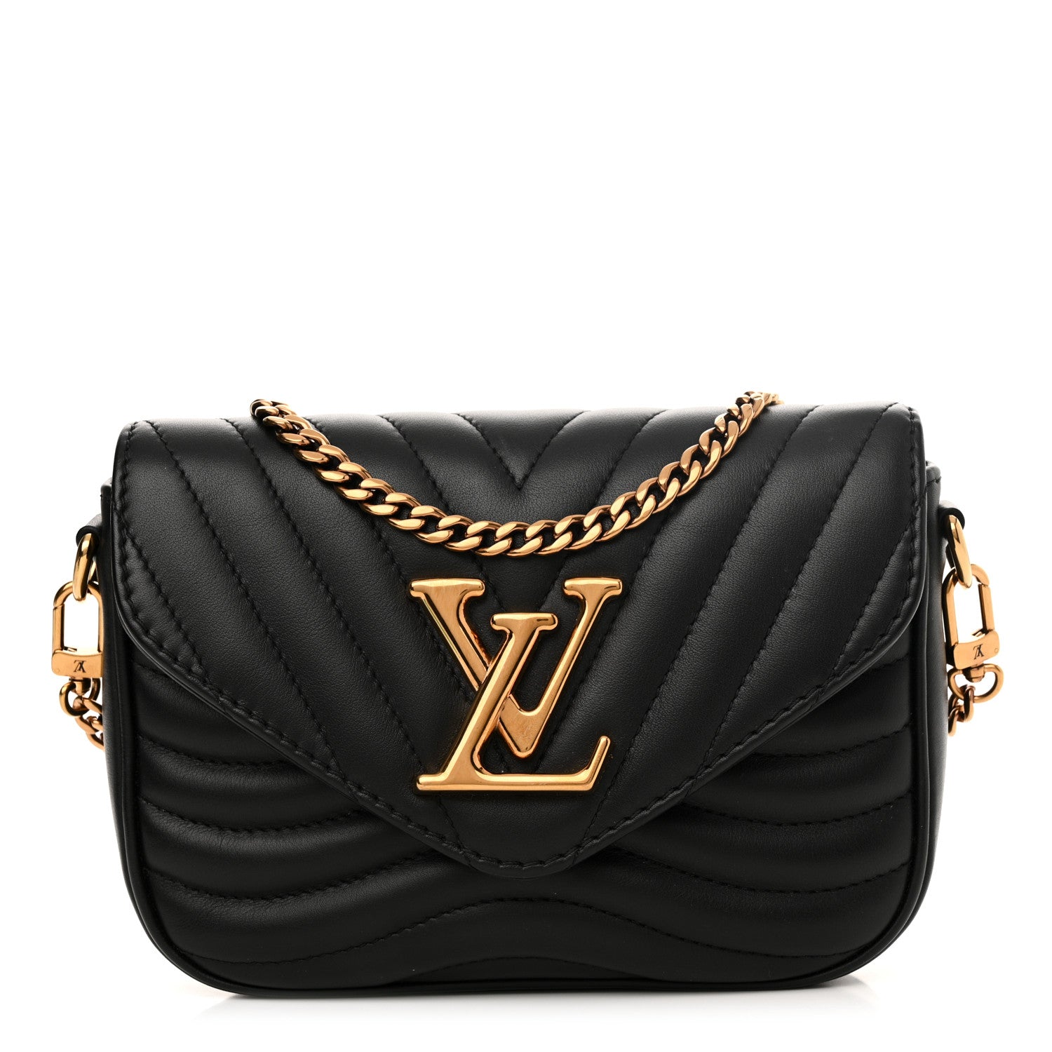 Louis Vuitton Calfskin New Wave Multi Pochette Black 1 of 9