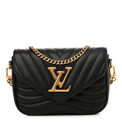 Louis Vuitton Calfskin New Wave Multi Pochette Black 1 of 9
