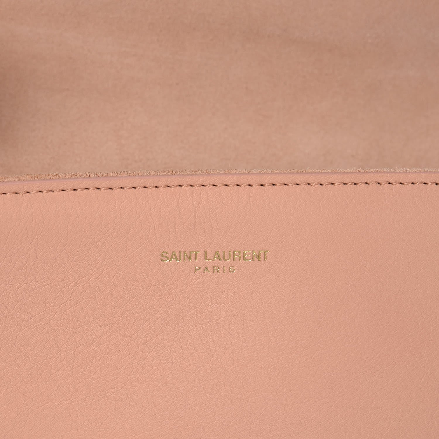 Saint Laurent Calfskin Classic Y Ligne Clutch Blush 6 of 12