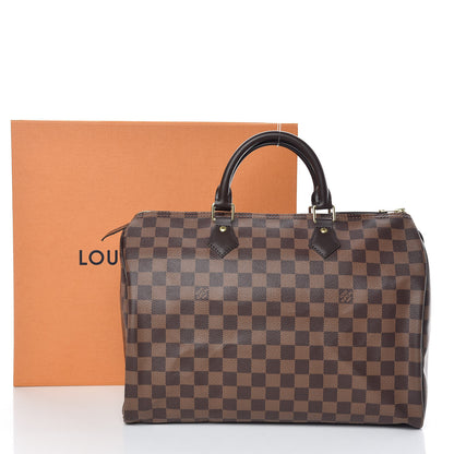 Louis Vuitton Damier Ebene Speedy 35 10 of 10