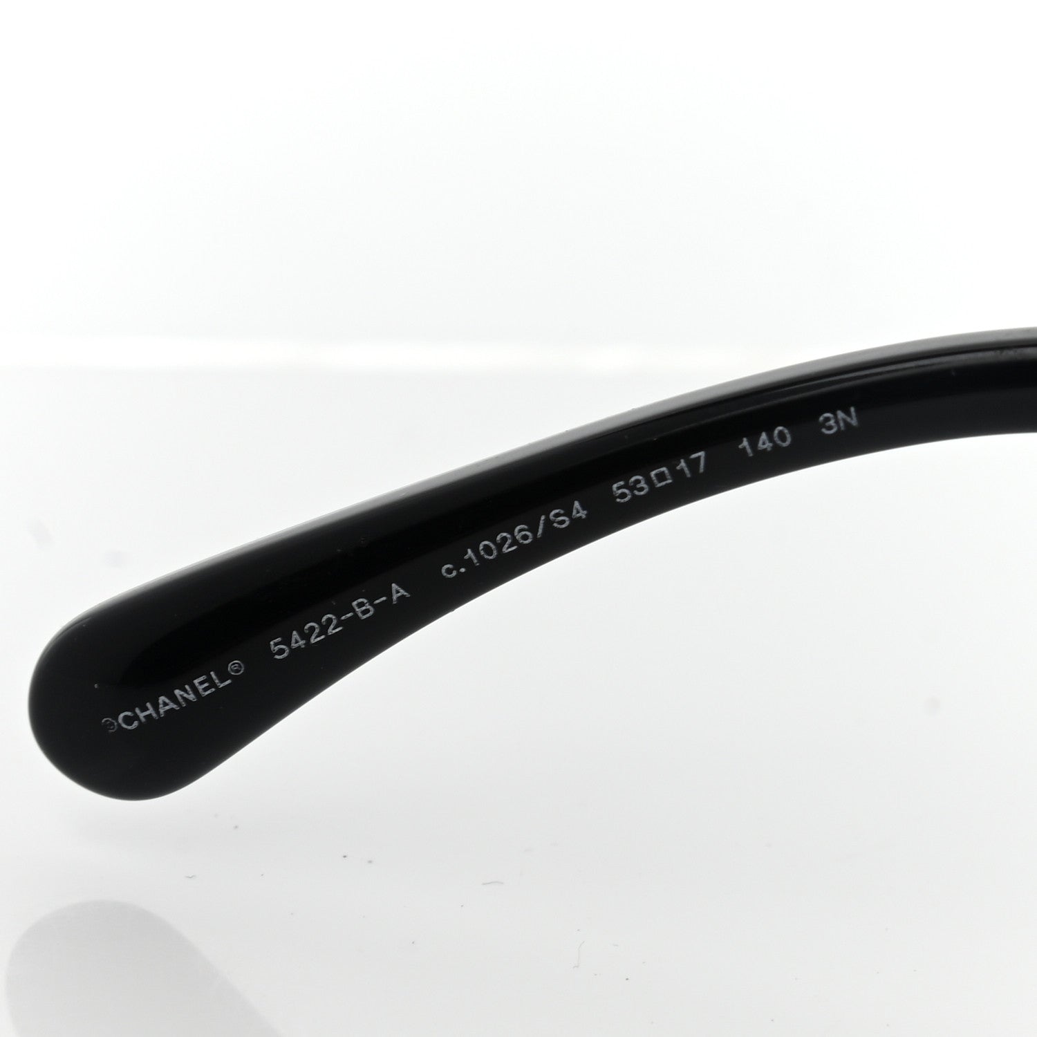 Chanel Acetate Strass Square Sunglasses 5422-B-A Black White 6 of 9