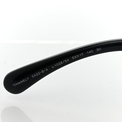 Chanel Acetate Strass Square Sunglasses 5422-B-A Black White 6 of 9