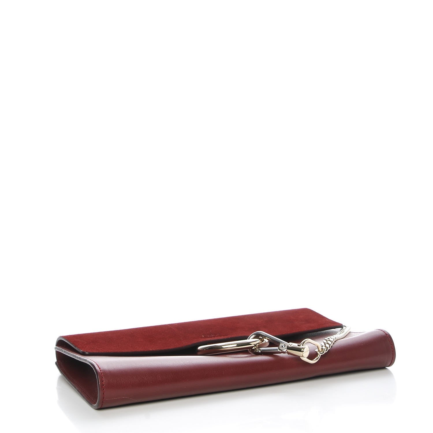 Chloe Suede Calfskin Faye Clutch Plum Purple 4 of 10
