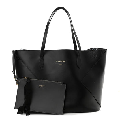 Givenchy Smooth Calfskin Wing Shopper Tote Black White 1 of 9