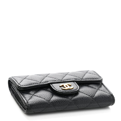 Chanel Caviar Quilted Flap Card Holder Wallet Black 3 of 9