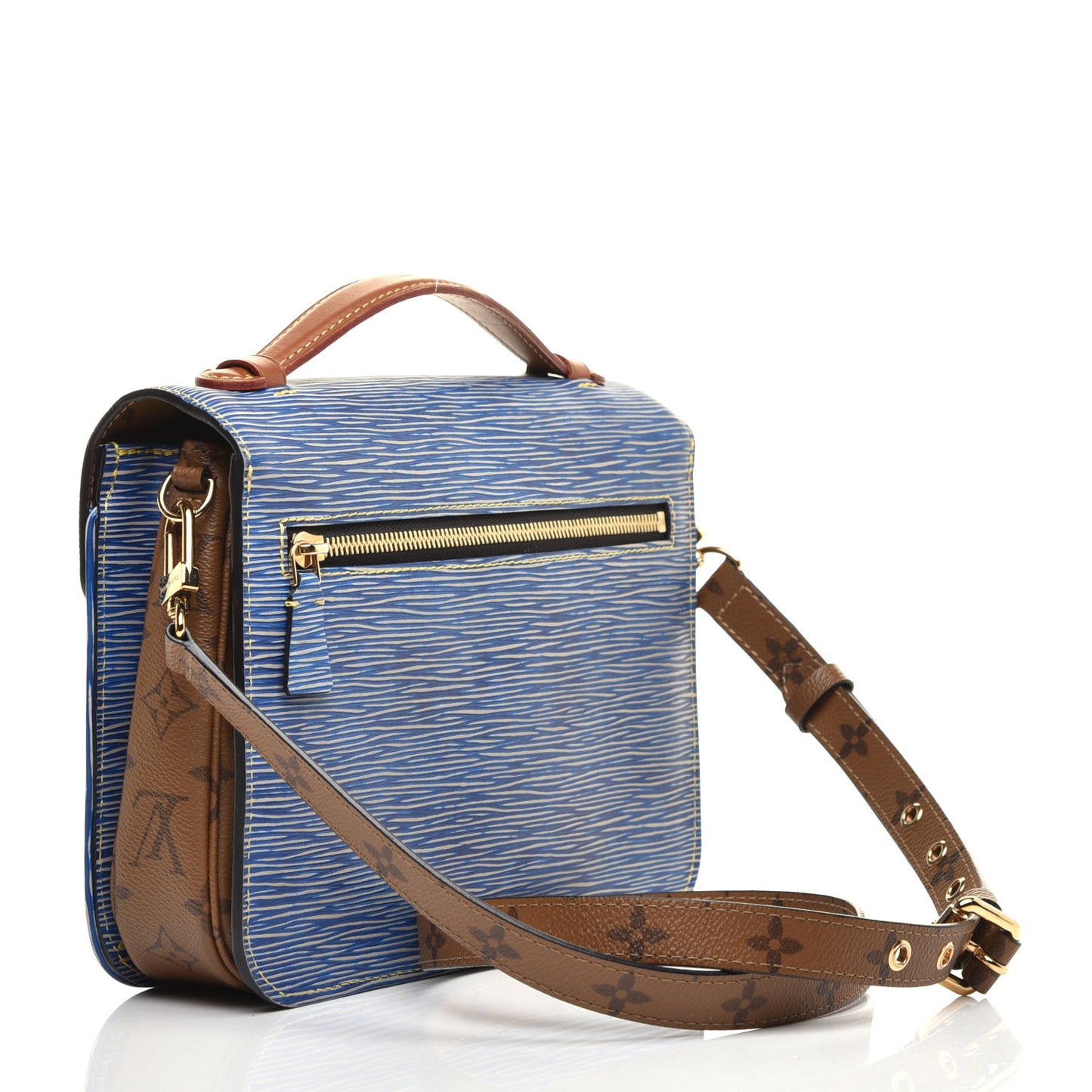 Epi Reverse Monogram Pochette Metis Denim Light