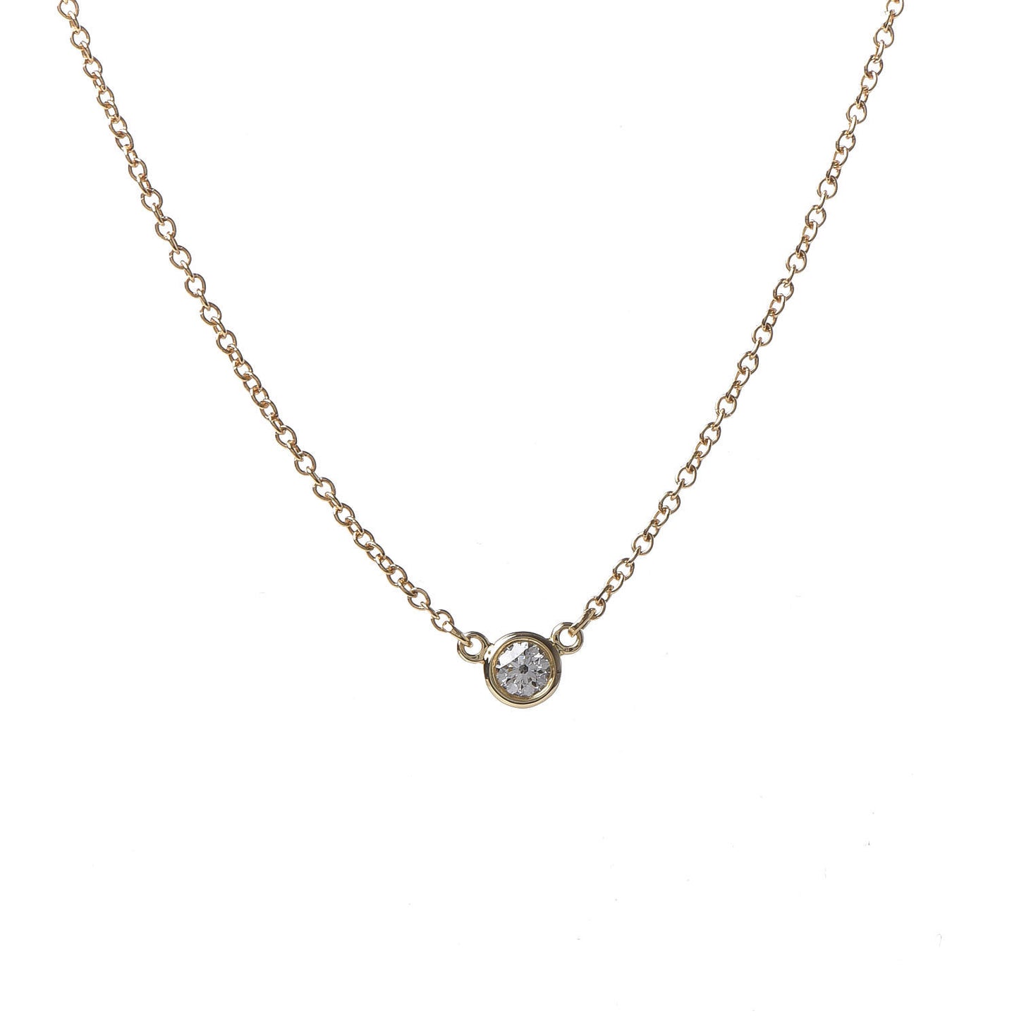 18K Yellow Gold Diamond .09ct Elsa Peretti Diamonds by the Yard Pendant Necklace