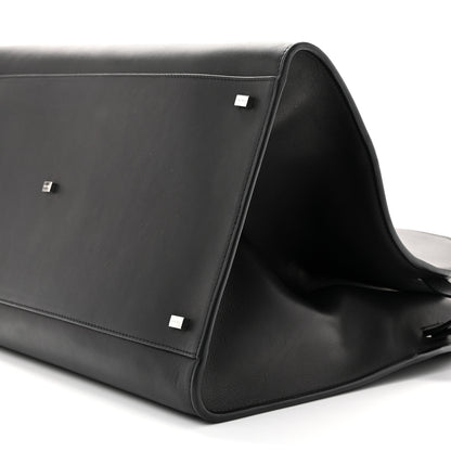 The Row Polished Saddle Calfskin Soft Margaux 17 Black 9 of 12