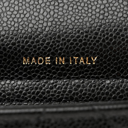 Chanel Caviar Quilted Flap Phone Holder With Chain Black 8 of 13