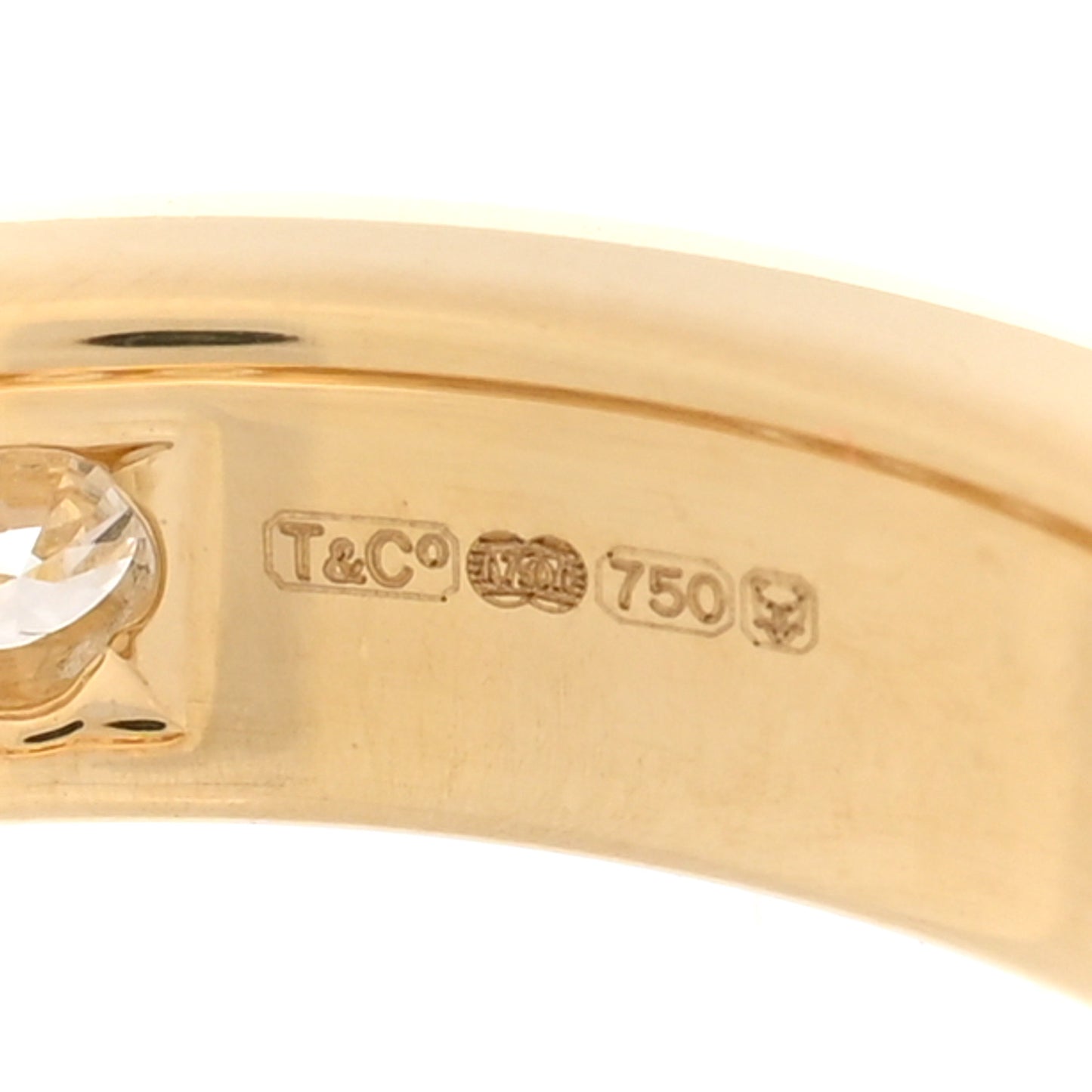 18K Yellow Gold Diamond 4mm Channel Set Band Ring 46 3.75