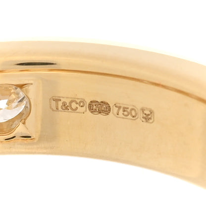 Tiffany 18K Yellow Gold Diamond 4mm Channel Set Band Ring 46 3.75 5 of 6