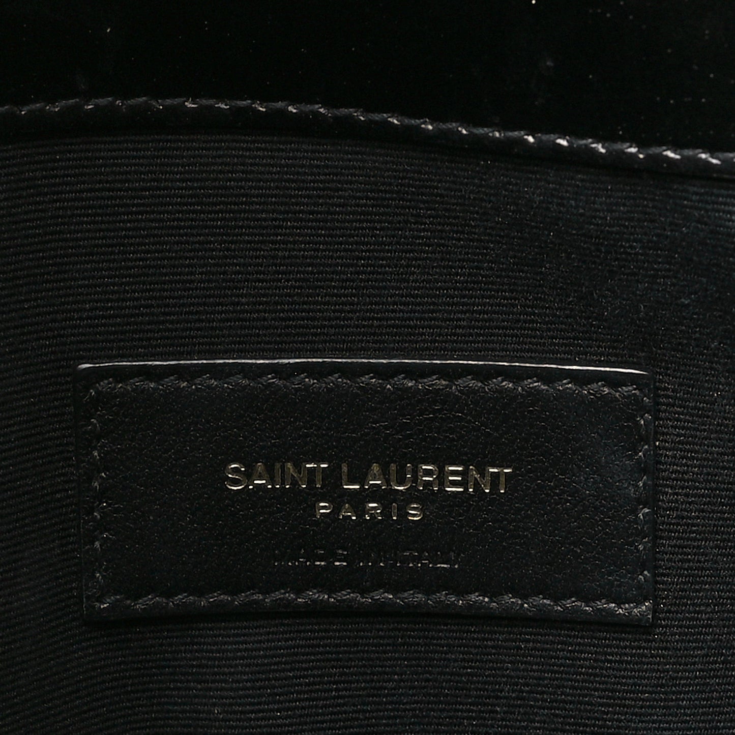 Smooth Shiny Calfskin Monogram Uptown Baby Pouch Black