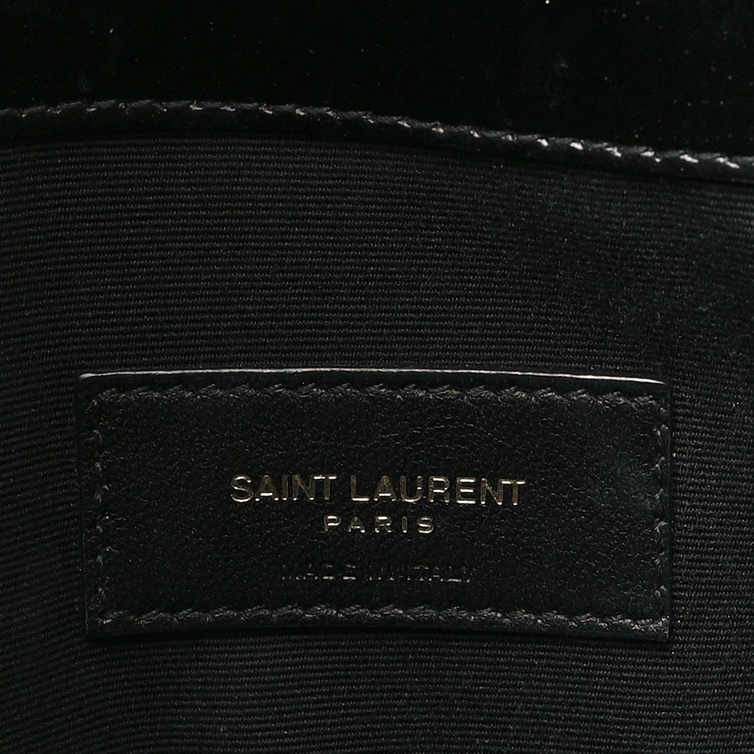 Saint Laurent Smooth Shiny Calfskin Monogram Uptown Baby Pouch Black 6 of 9
