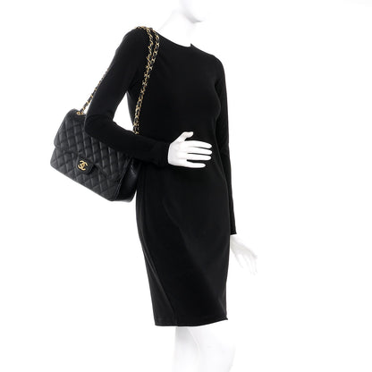 Chanel Caviar Quilted Jumbo Double Flap Black 3 of 9