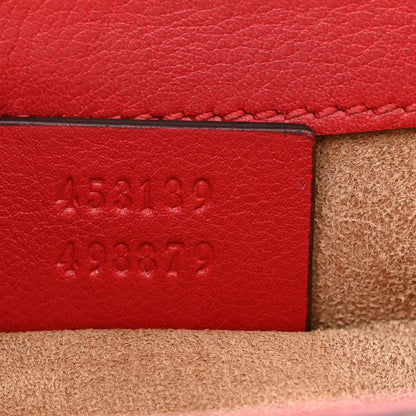 Gucci GG Supreme Monogram Calfskin Web Medium Padlock Messenger Shoulder Bag Beige Hibiscus Red New Rosette 7 of 18