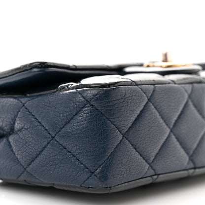 Chanel Patent Goatskin Quilted Small CC Eyelet Flap Blue 9 of 11