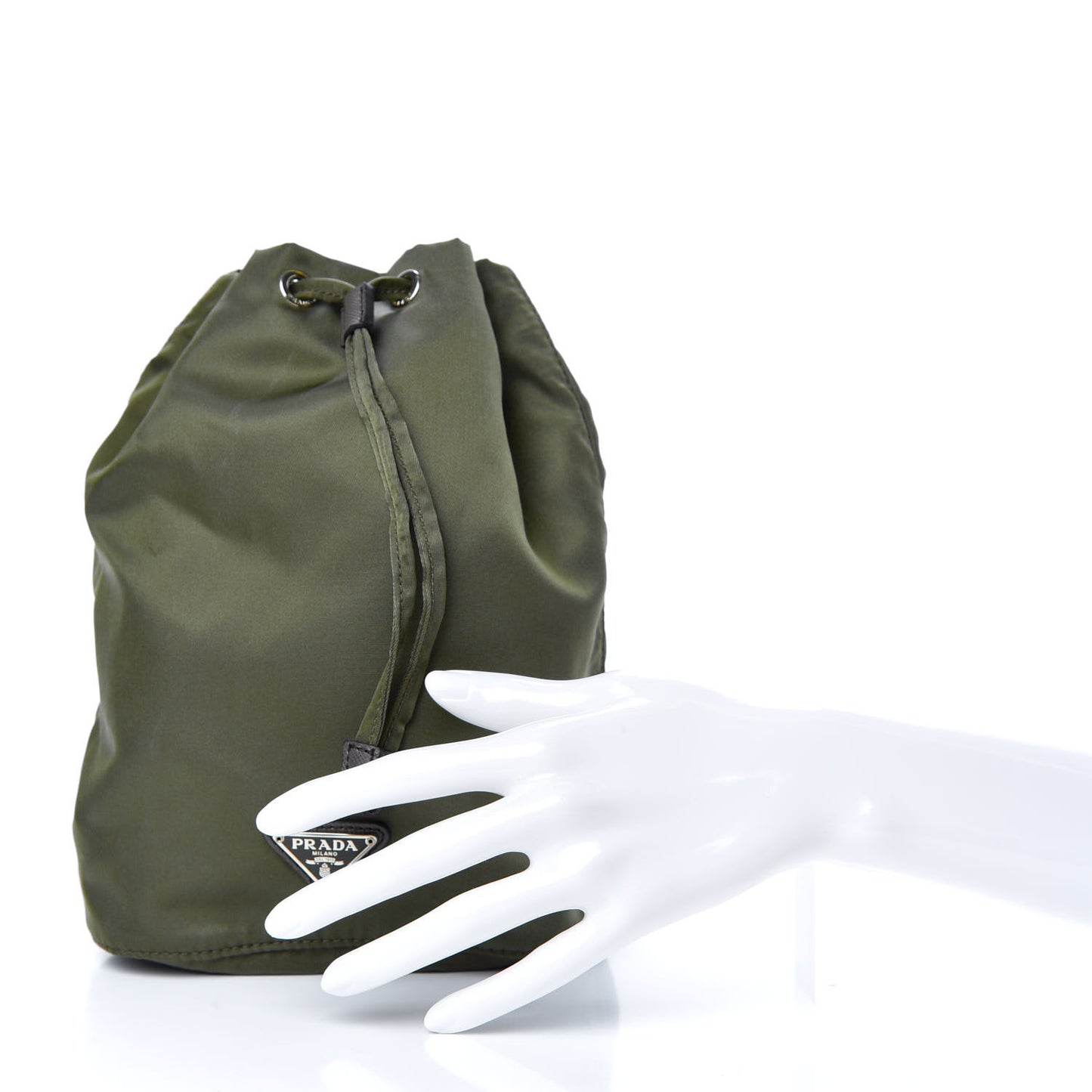 Nylon Vela Drawstring Pouch Fumo