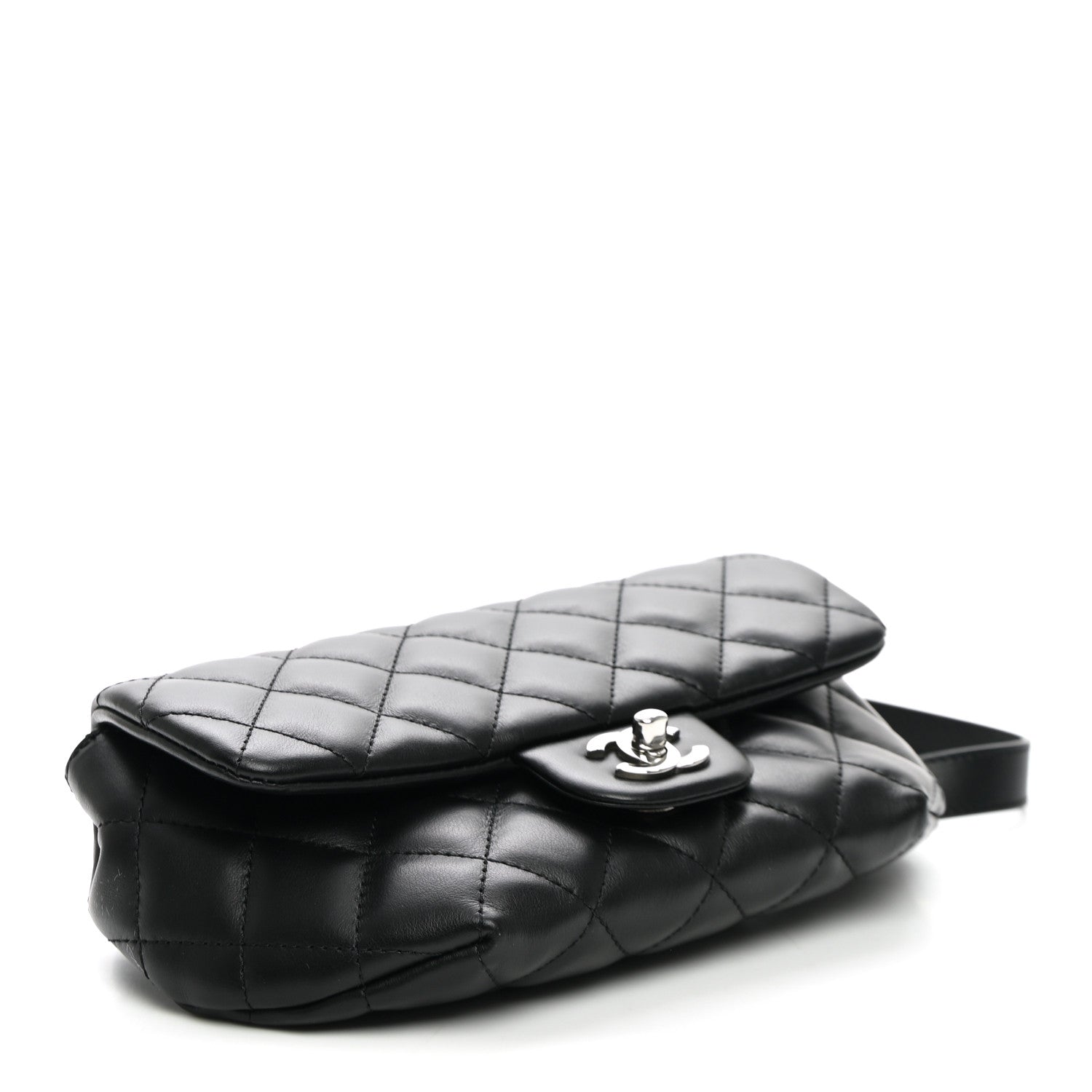 Chanel Calfskin Quilted CC Uniform Flap Belt Bag Black 3 of 9