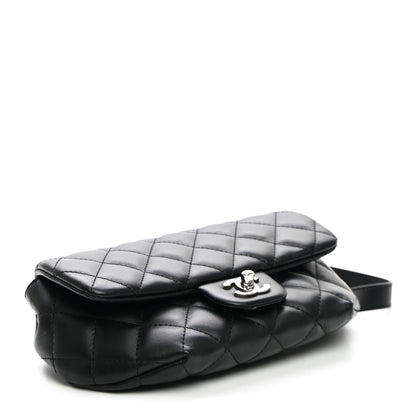 Chanel Calfskin Quilted CC Uniform Flap Belt Bag Black 3 of 9