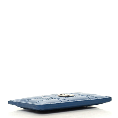 Gucci Calfskin Matelasse Aria GG Marmont Card Holder Clear Blue 4 of 7